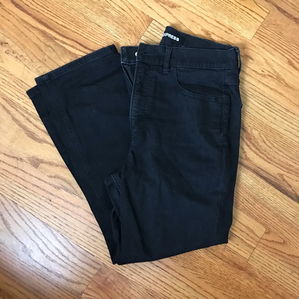 Express Black Super High Rise Black Jeans